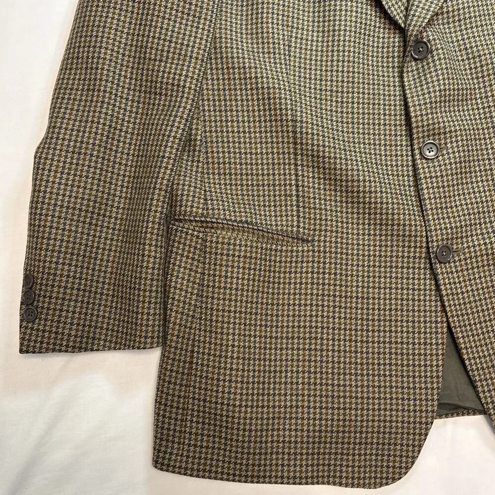 Maranzone Uomo Blazer Men US 48R Wool Plaid Lined Ventless lining flaw